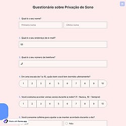 Questionário sobre Privação de Sono