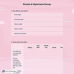 Dreams & Nightmares Survey