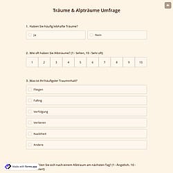 Träume & Alpträume Umfrage