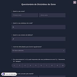 Questionário de Distúrbios do Sono