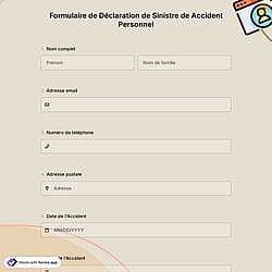 Formulaire de Déclaration de Sinistre de Accident Personnel
