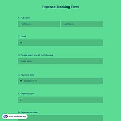 Expense Tracking Form