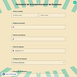 Formulário de Acompanhamento de Despesas