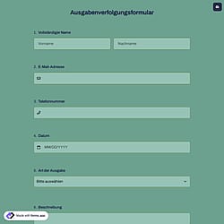 Ausgabenverfolgungsformular