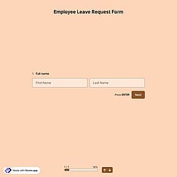 Employee Leave Request Form