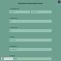 Mitarbeiter-Onboarding-Formular