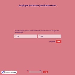 Employee Promotion Justification Form