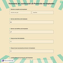 Formulario de Justificación de Promoción de Empleados