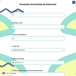 Formulaire de Entretien de Embauche