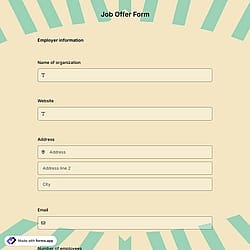 Job Offer Form