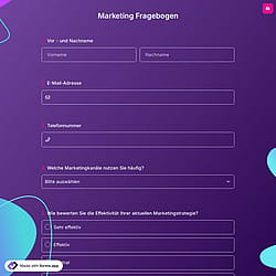 Marketing Fragebogen