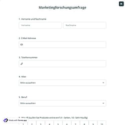 Marketingforschungsumfrage