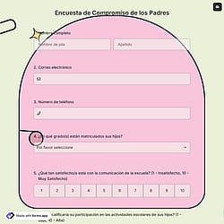 Encuesta de Compromiso de los Padres