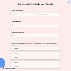 Enquête sur le Implication des Parents