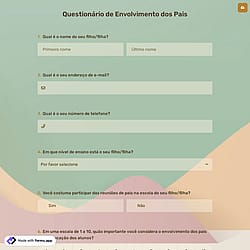 Questionário de Envolvimento dos Pais