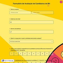 Formulário de Avaliação de Candidatos de RH