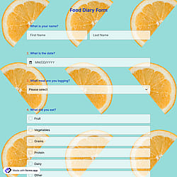Food Diary Form
