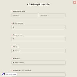 Rückflussprüfformular