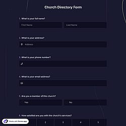 Church Directory Form