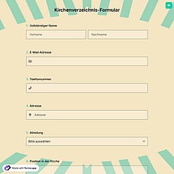Kirchenverzeichnis-Formular