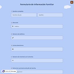 Formulario de Información Familiar