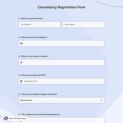 Consultancy Registration Form