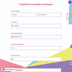 Formulaire de Inscription au Passeport