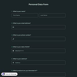 Personal Data Form