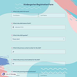 Kindergarten Registration Form