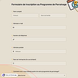 Formulaire de Inscription au Programme de Parrainage