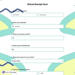 Refund Receipt Form