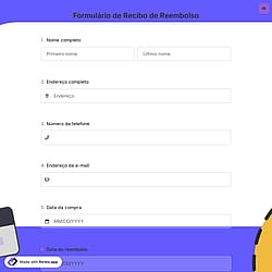Formulário de Recibo de Reembolso