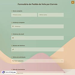 Formulário de Pedido de Voto por Correio