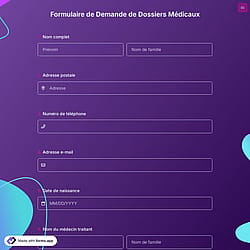 Formulaire de Demande de Dossiers Médicaux