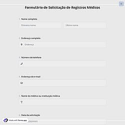 Formulário de Solicitação de Registros Médicos