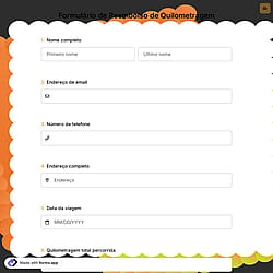 Formulário de Reembolso de Quilometragem