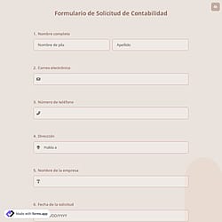 Formulario de Solicitud de Contabilidad