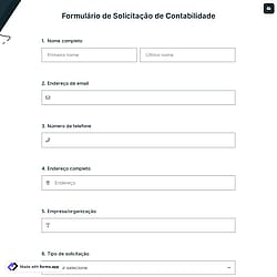 Formulário de Solicitação de Contabilidade