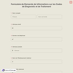 Formulaire de Demande de Informations sur les Codes de Diagnostic et de Traitement