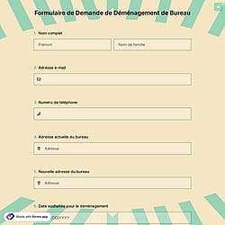 Formulaire de Demande de Déménagement de Bureau