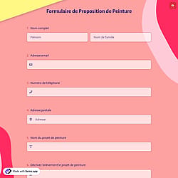 Formulaire de Proposition de Peinture
