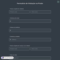 Formulário de Visitação na Prisão
