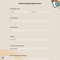 Datenschutzanfrageformular