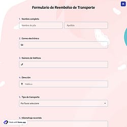 Formulario de Reembolso de Transporte