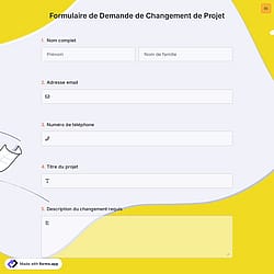 Formulaire de Demande de Changement de Projet