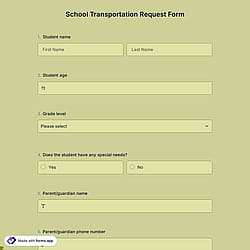 School Transportation Request Form