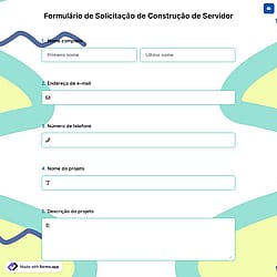 Formulário de Solicitação de Construção de Servidor
