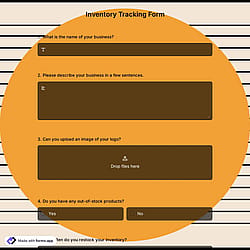 Inventory Tracking Form