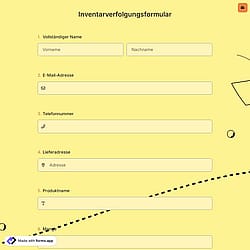 Inventarverfolgungsformular