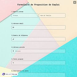 Formulaire de Proposition de Emploi